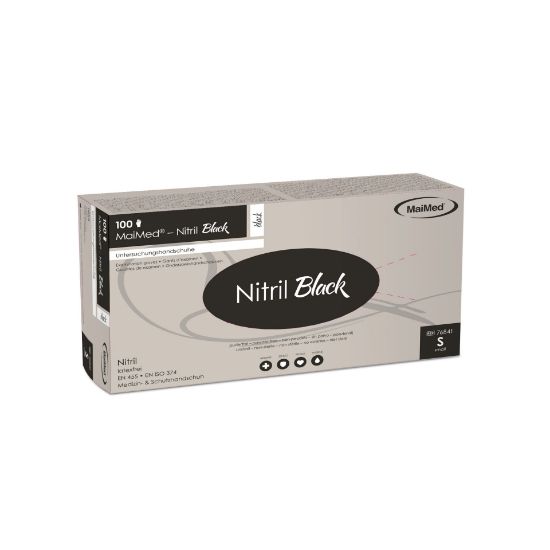 Picture of NITRILE PF GLOVES SMALL BLACK X100