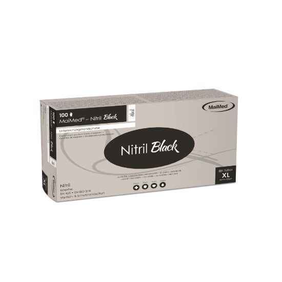 Picture of NITRILE PF GLOVES XL LARGE BLACK X100