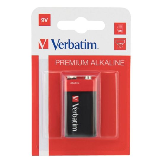 Picture of BATTERIES 9V 6LR61 VERBATIM X1