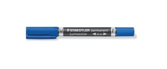Picture of STAEDTLER MARKER 348 CHISEL/FINE BLUE