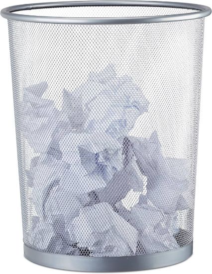 Picture of WIRE WASTEBASKET SILVER FOSKA