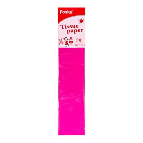 Picture of TISSUE PAPER PINK 50X70CM X10 FOSKA