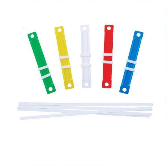 Picture of FILE FASTENERS PVC TWIN CLIPS WHITE X50