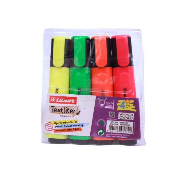 Picture of HIGHLIGHTER SET 4 COLORS LUXOR
