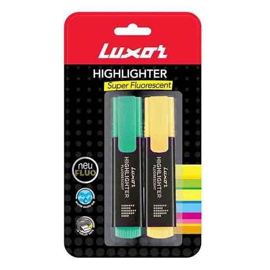 Picture of HIGHLIGHTER SET OF 2 YELLOW GREEN LUXOR
