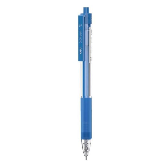 Picture of DELI BALL PEN BLUE Q122 0.7MM RETRACTABL