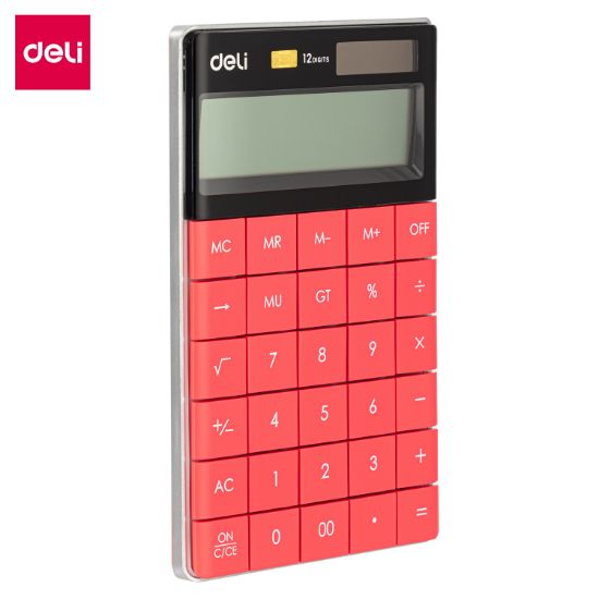 Picture of CALCULATOR 1589 RED 12 DIG DELI