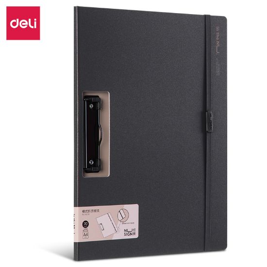 Picture of CLIPBOARD FOLDER A4 178 BLACK NUSIGN