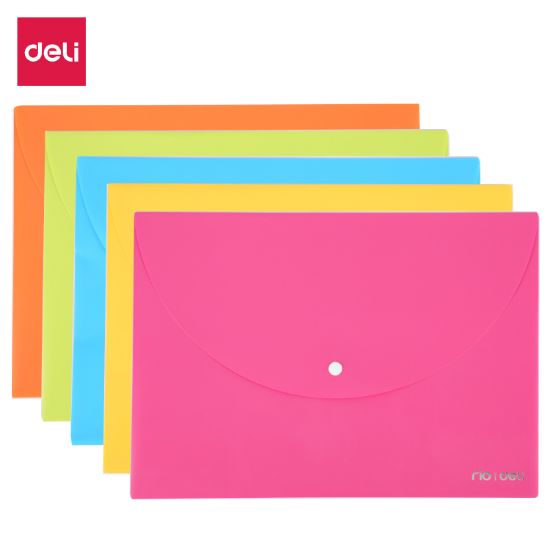 Picture of A4 BUTTON FOLDER SOLID COLOUR 38131 DELI