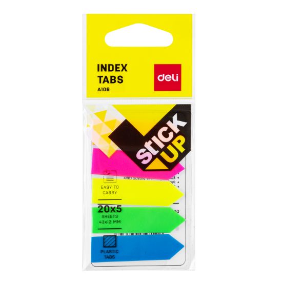 Picture of INDEX TABS PVC 43X12 ARROW A10602 DELI
