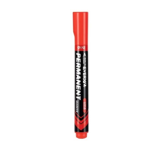 Picture of DELI PERMANENT MARKER BULLET U216 RED