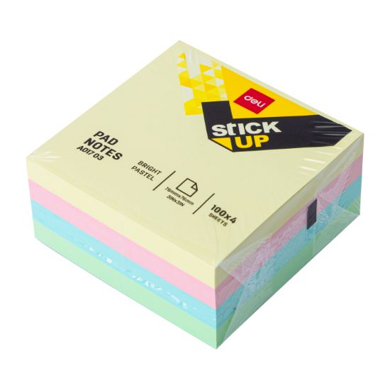 Picture of STICKY NOTES 75X75 PASTEL 400SHTS DELI