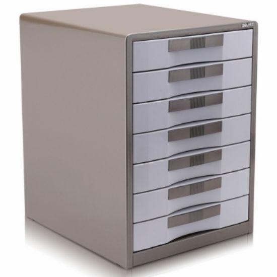Picture of DOC CABINET 7 DRAWERS W LOCK SILVER DELI