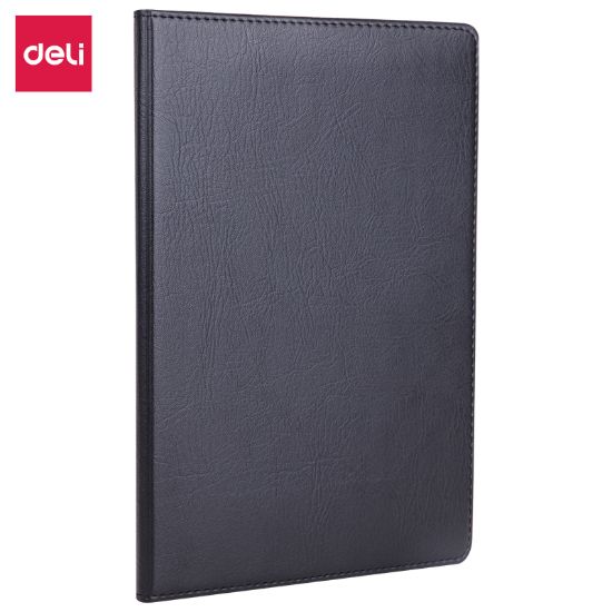 Picture of LEATHER NOTEBOOK 25X17CM BLACK 7996 DELI