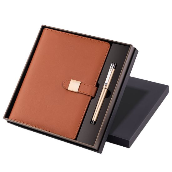 Picture of NOTEBOOK SET W PEN 100 SHTS BROWN DELI 2