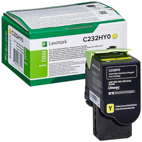 Picture of LEXMARK YELLOW C232HY0 HIGH CAP